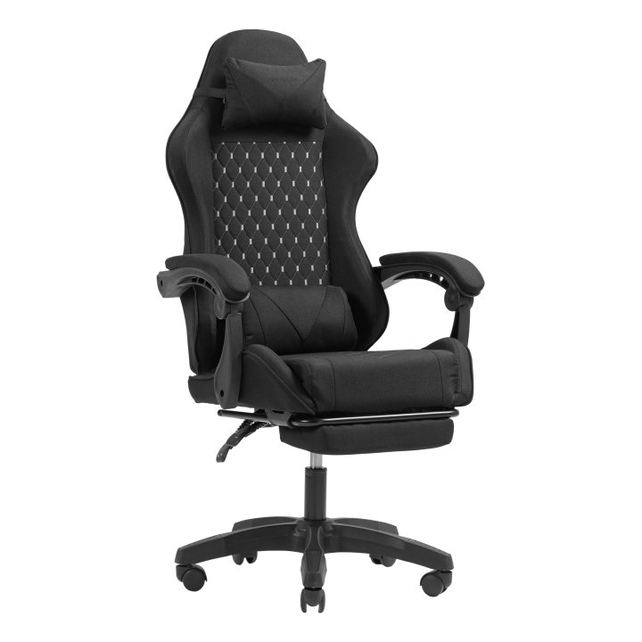 Silla Gamer Mars Gaming Mgcxfgrb Negra Reclinable Reposabrazos Ajustable Reposapies Cojines Acabado Textil