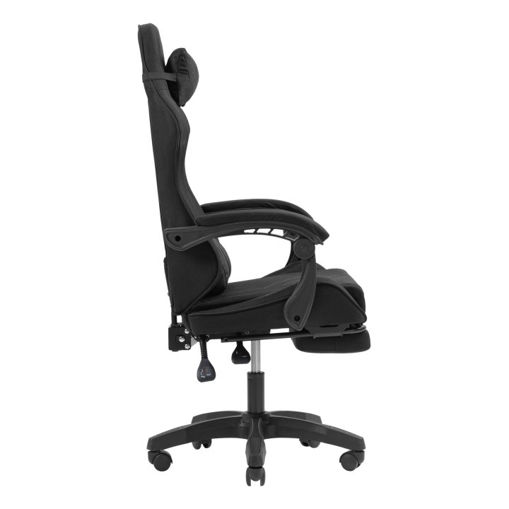 Silla Gamer Mars Gaming Mgcxfgrb Negra Reclinable Reposabrazos Ajustable Reposapies Cojines Acabado Textil