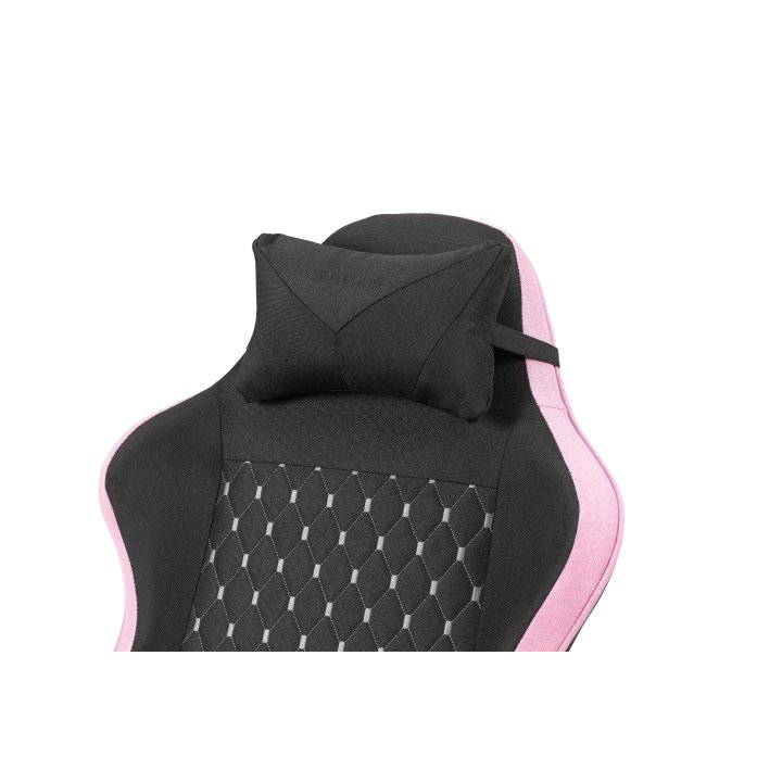 Silla Gamer Mars Gaming Mgcxfgrbl Negra Y Rosa Reclinable Reposabrazos Ajustable Reposapies Cojines Acabado  Textil