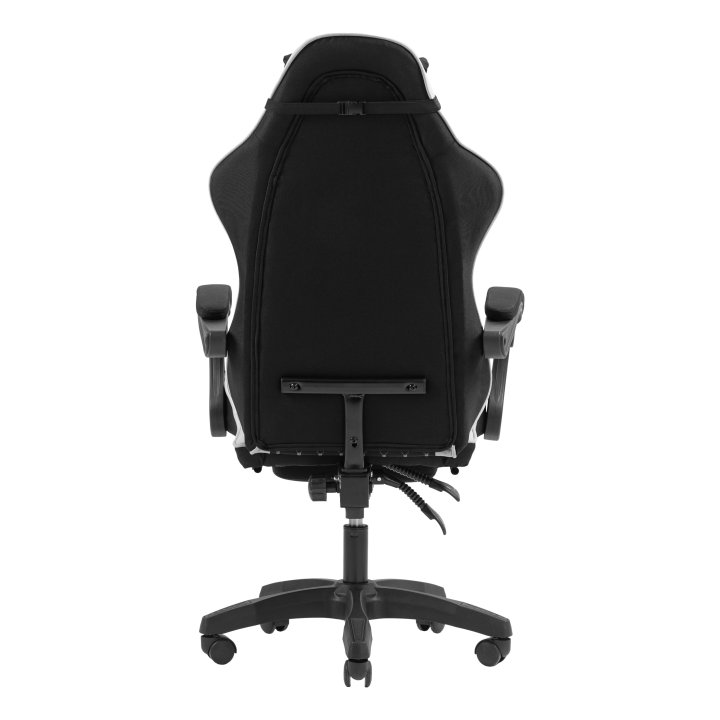 Silla Gamer Mars Gaming Mgcxfgrbl Negra Y Blanca Reclinable Reposabrazo Ajustable Reposapies Cojinesacabado  Textil