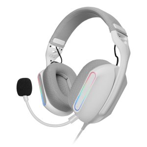 Headset Mars Gaming Mhpro Argb Jack 3.5mm Alimentacion Usb Control Volumen Color Blanco
