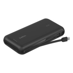 Powerbank Belkin Bpb024hqbk Cable Usb-c Integrado Negro 20000 Mah 1xusb-c 1xusb-a 30w