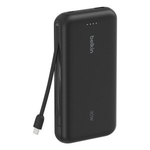 Powerbank Belkin Bpb024hqbk Cable Usb-c Integrado Negro 20000 Mah 1xusb-c 1xusb-a 30w 2