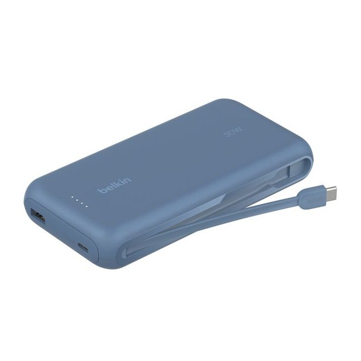 Powerbank Belkin Bpb024hqbl Cable Usb-c Integrado Azul 20000 Mah 1xusb-c 1xusb-a 30w