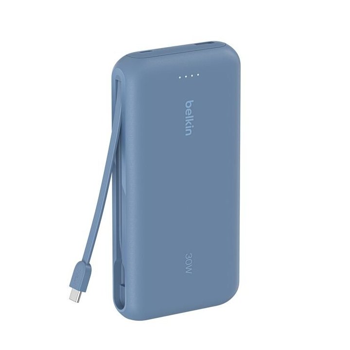 Powerbank Belkin Bpb024hqbl Cable Usb-c Integrado Azul 20000 Mah 1xusb-c 1xusb-a 30w