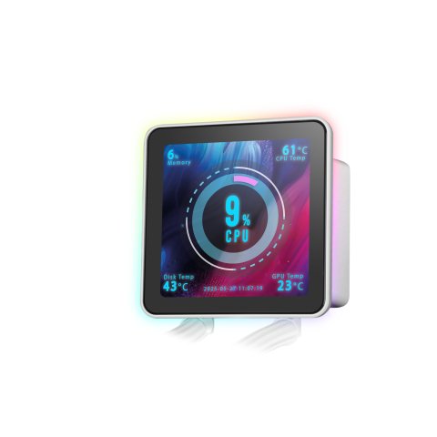 Sistema De Refrigeracion Liquida Mars Gaming Mlvisionpro240 Blanco 2x120mm Argb Tpd 500w Lcd Intel Y Amd