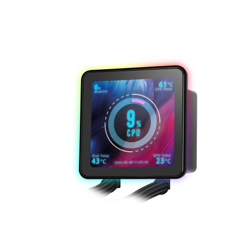 Sistema De Refrigeracion Liquida Mars Gaming Mlvisionpro360 Negro 3x120mm Argb Tpd 600w Lcd Intel Y Amd