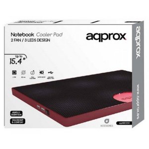 Base De Refrigeracion Para Portatiles Approx Con Leds - 2 Ventiladores - Puertos Usb E Interruptorcolor Rojo 2