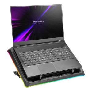 Base De Refrigeracion Para Portatiles Mars Gaming Mnbcultra Con Soporte De Movil Rgb Hub Usb Hasta 18" 2