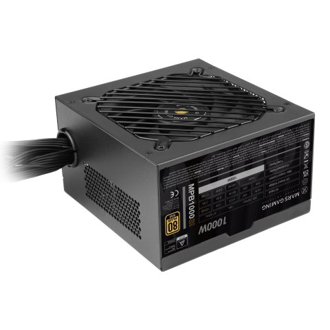 Fuente De Alimentacion Mars Gaming 1000w Modular Atx 80+ Bronze 140mm Silent Negro