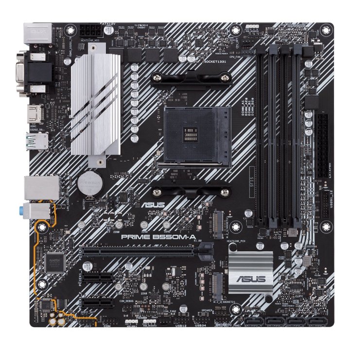 Pb Asus Prime B550m-a csm Skt Am4 M-atx Ddr4-3200mhz Hdmi Dvi Vga 1xpcie 4.0 3pcie 3.0 3xm.2 Glan 8usb3.2