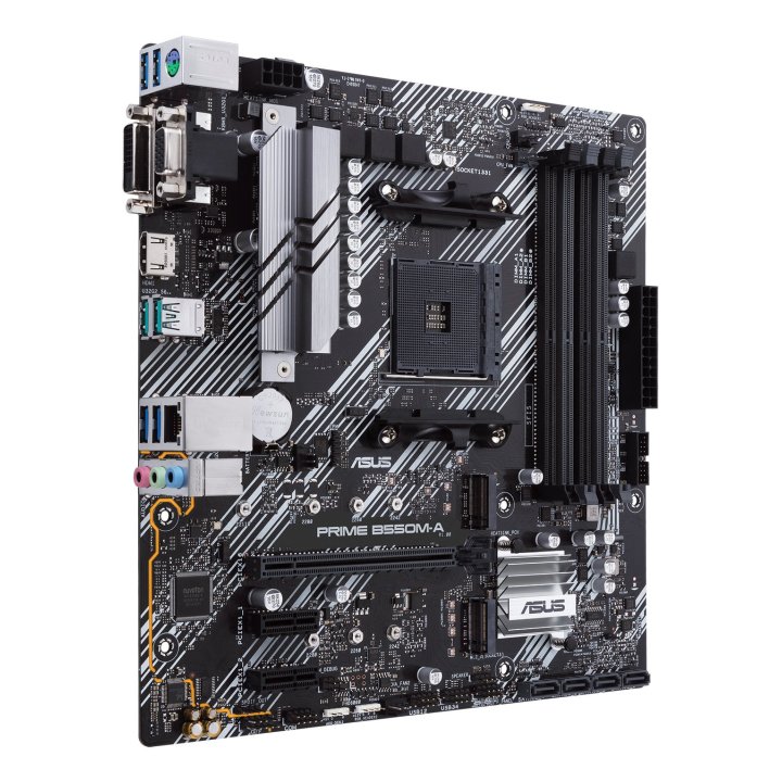 Pb Asus Prime B550m-a csm Skt Am4 M-atx Ddr4-3200mhz Hdmi Dvi Vga 1xpcie 4.0 3pcie 3.0 3xm.2 Glan 8usb3.2