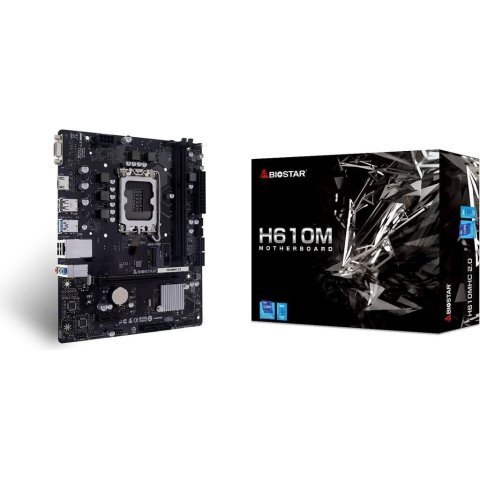 Pb Biostar H610mhc 2.0 M-atx Skt 1700  2xddr4 3200 Mhz 1x M.2 4sata G-lan 4usb3,2 1hdmi 1vga