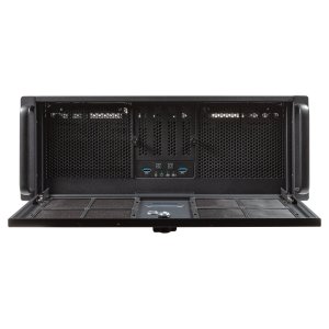 Caja Rack 19" Unykach Uk51918 4u Atx Color Plata Negro 3 Bahias 1x Usb3.0 1xusb-c F.a Atx  Redundante Cierre Con Llave