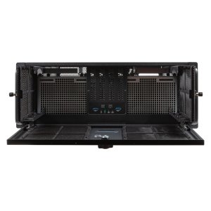 Caja Rack 19" Unykach Uk51918 4u Atx Color Plata Negro 3 Bahias 1x Usb3.0 1xusb-c F.a Atx  Redundante Cierre Con Llave 2