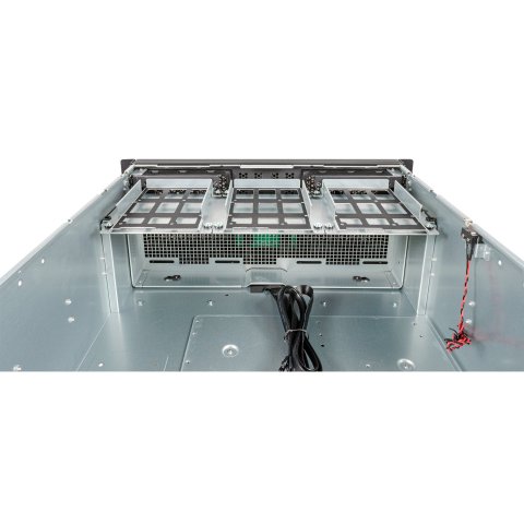 Caja Rack 19" Unykach Uk51918 4u Atx Color Plata Negro 3 Bahias 1x Usb3.0 1xusb-c F.a Atx  Redundante Cierre Con Llave