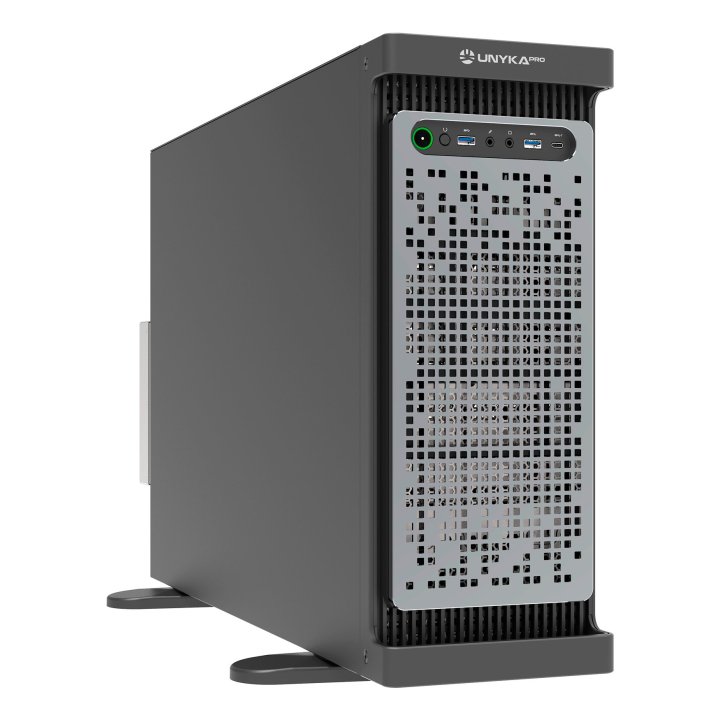 Caja Rack 19" Unykach Uk80.40.630 4u Admite 4 Gpus 8 Bahias 3.5" Y 2 De 2.5" 2xusb 3.0 1x Usb-c 3.1 Atx