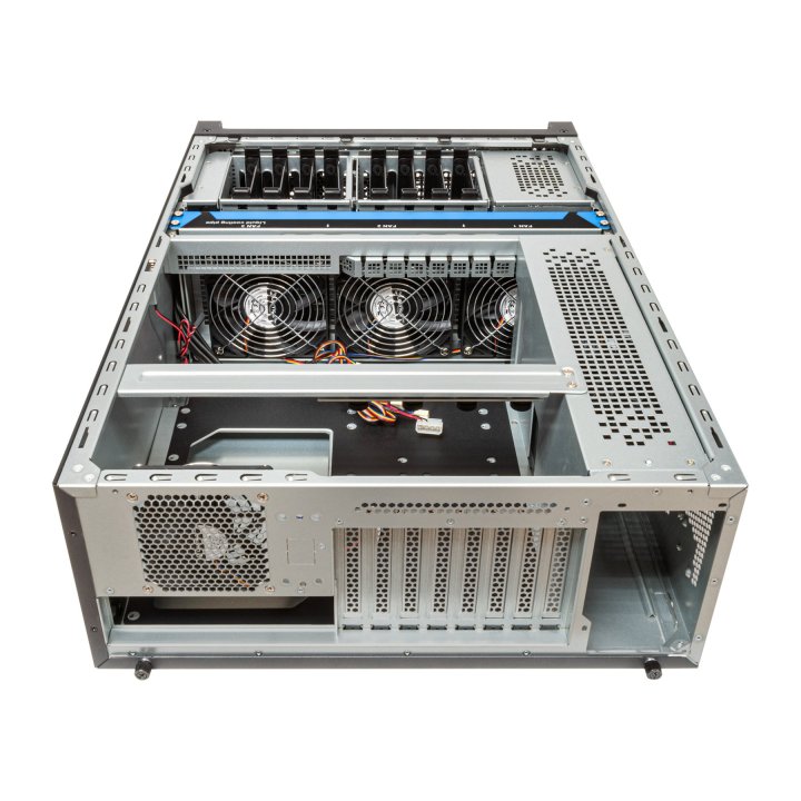 Caja Rack 19" Unykach Uk80.40.630 4u Admite 4 Gpus 8 Bahias 3.5" Y 2 De 2.5" 2xusb 3.0 1x Usb-c 3.1 Atx