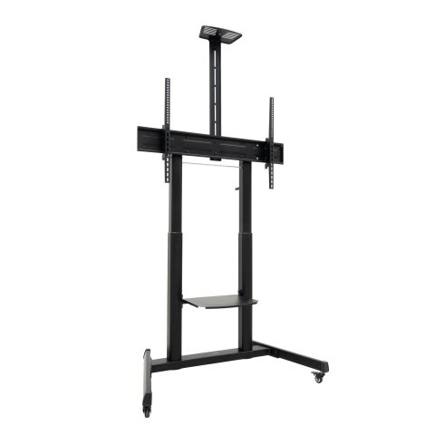 Soporte De Suelo Con Ruedas Tooq Fs20406hm-b Pantallas 60"-100" Max 120kg Vesa Max 1000x600 2 Bandejas Regulable En Altura