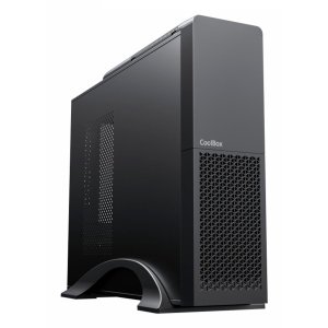 Caja Microatx Slim Coolbox T313 1x 3.5″ 2x2.5″ Gpu 225max Low Profile  Fuente 500gr-s Negro
