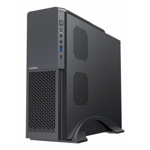 Caja Microatx Slim Coolbox T313 1x 3.5″ 2x2.5″ Gpu 225max Low Profile  Fuente 500gr-s Negro
 2