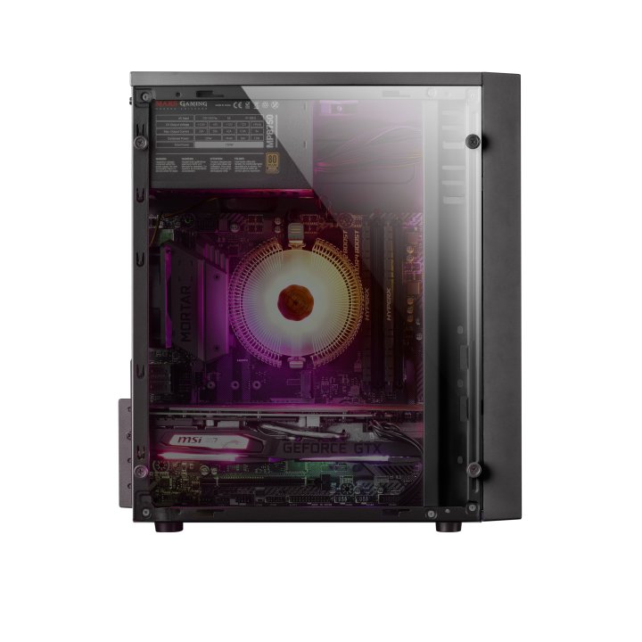 Caja Microatx Gaming Mars Gaming Mcm Black Frontal Linea Rgb Ventana Lateral Total Usb3.0 + Usb 2.0 Sin Fuente De Alimentacio