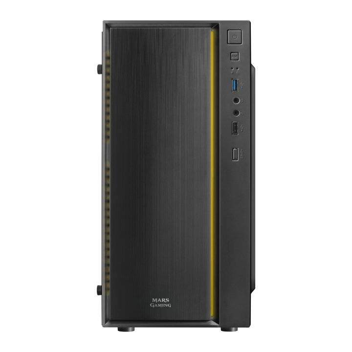 Caja Microatx Gaming Mars Gaming Mcm Black Frontal Linea Rgb Ventana Lateral Total Usb3.0 + Usb 2.0 Sin Fuente De Alimentacio