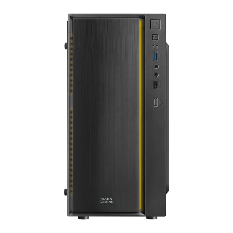Caja Microatx Gaming Mars Gaming Mcm Black Frontal Linea Rgb Ventana Lateral Total Usb3.0 + Usb 2.0 Sin Fuente De Alimentacio