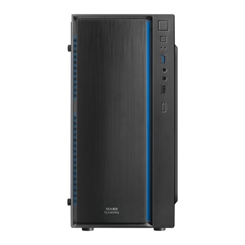Caja Microatx Gaming Mars Gaming Mcm Black Frontal Linea Rgb Ventana Lateral Total Usb3.0 + Usb 2.0 Sin Fuente De Alimentacio