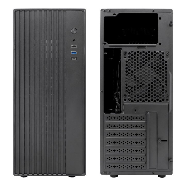 Caja Atx Semitorre Coolbox A850 Gpu Max. 330mm 1x3.5 2x2.5 Negro