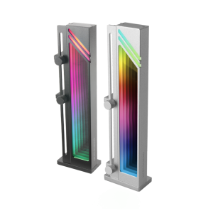 Soporte Para Vga Universal Mars Gaming Mcagcbw De Aluminio Color Gris Plateado Base Magnetica Antideslizante Iluminacion Argb 2