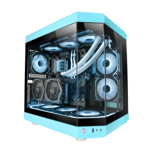 Caja Atx Semitorre Gaming Mars Gaming Mc3t Color Azul...