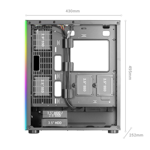 Caja E-atx Mars Gaming Mc-ultra White Doble...