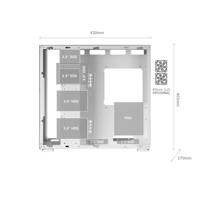 Caja E-atx Gaming Mars Gaming Mcnova2 Cristal...