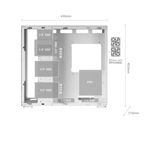 Caja E-atx Gaming Mars Gaming Mcnova2 Cristal...