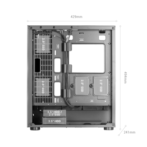 Caja E-atx Mars Gaming Mc-ult Xxl White Frontal...