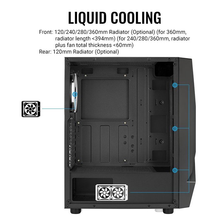 Caja Atx Aerocool Scape Black V3 Frontal Con...