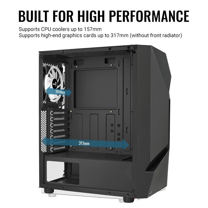 Caja Atx Aerocool Scape Black V3 Frontal Con...