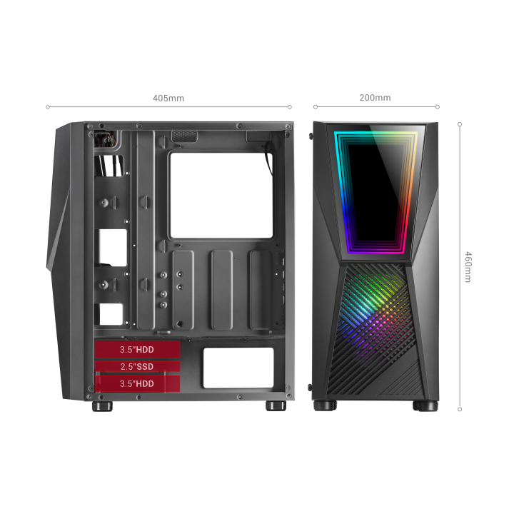 Caja Atx Mars Gaming Mc777 White Frontal Con...