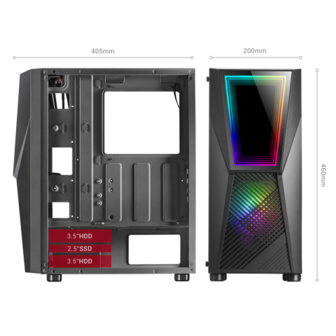 Caja Atx Mars Gaming Mc777 White Frontal Con...