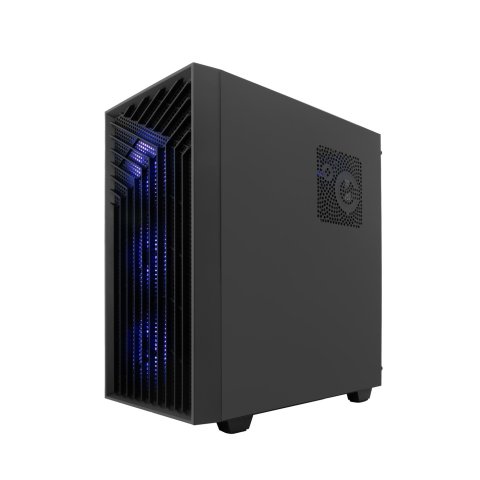 Caja Atx Coolbox Ga300 Grid Line Argb Cristal...