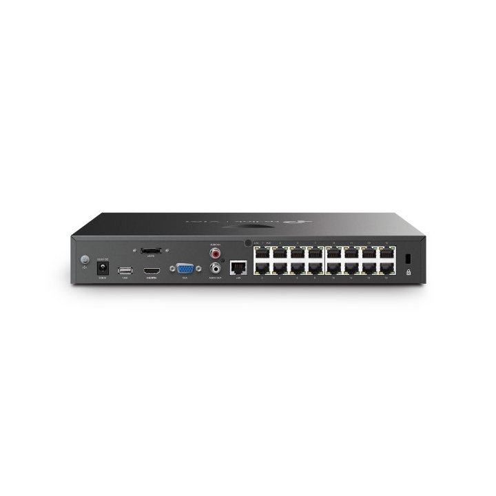 Grabador De Video Tp-link Vigi Nvr2016h-16mp 4k 16 Canales Rj45 Vga 16mp H.265+ 2xsata Esata Usb Poe