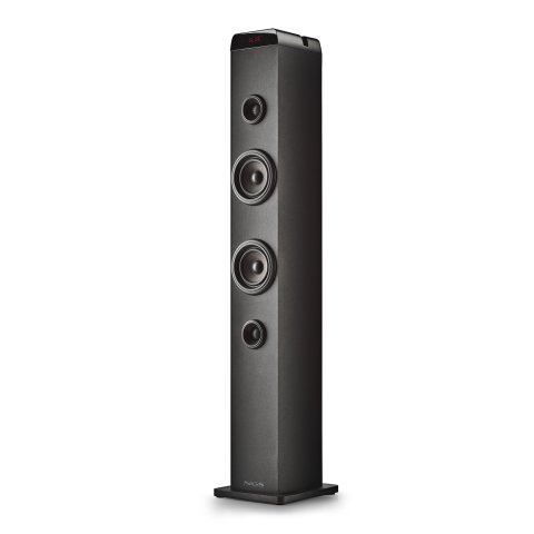 Altavoz Torre Portátil Ngs Sky Charm Pro Bk 50w Bt 5.4 Fm Usb Aux. Optica Madera Color Negro