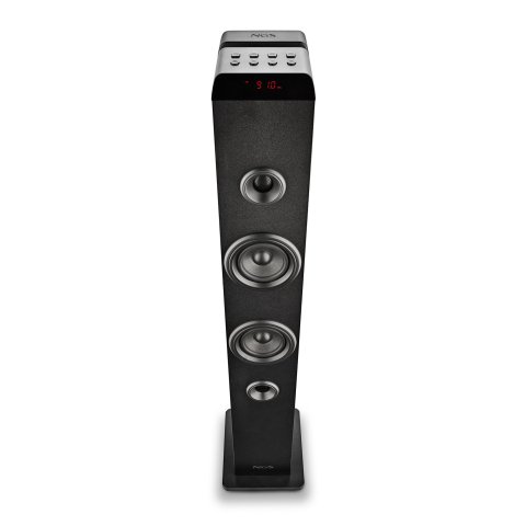 Altavoz Torre Portátil Ngs Sky Charm Pro Bk 50w Bt 5.4 Fm Usb Aux. Optica Madera Color Negro
