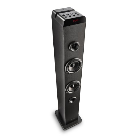 Altavoz Torre Portátil Ngs Sky Charm Pro Bk 50w Bt 5.4 Fm Usb Aux. Optica Madera Color Negro