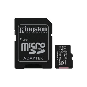 Memoria Sd Micro 64gb Kingston Clase 10 + Adaptador Canvas Select Plus 100mb s Sdcs2 64gb