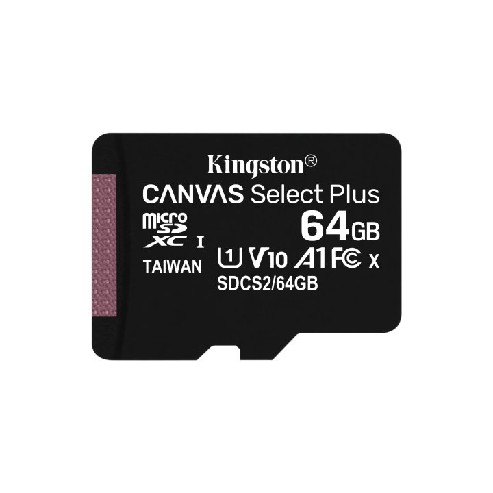 Memoria Sd Micro 64gb Kingston Clase 10 + Adaptador Canvas Select Plus 100mb s Sdcs2 64gb