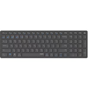 Teclado Rapoo Wireless Y Bluetooth E9700m Portugues 2.4ghz Bt 3.0 5.0 Diseño Ultrafino Bateria Azul Base Aluminio Multi Mode