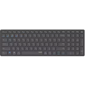 Teclado Rapoo Wireless Y Bluetooth E9700m Portugues 2.4ghz Bt 3.0 5.0 Diseño Ultrafino Bateria Azul Base Aluminio Multi Mode