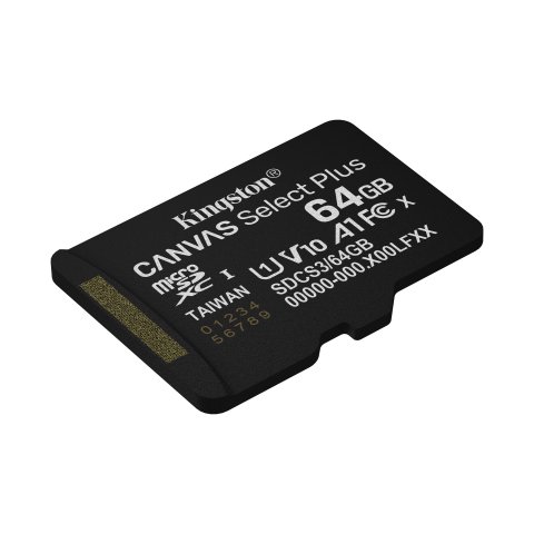 Memoria Sd Micro 64gb Kingston Clase 10 +  Adaptador Canvas Select Plus 100mb s Sdcs3 64gb